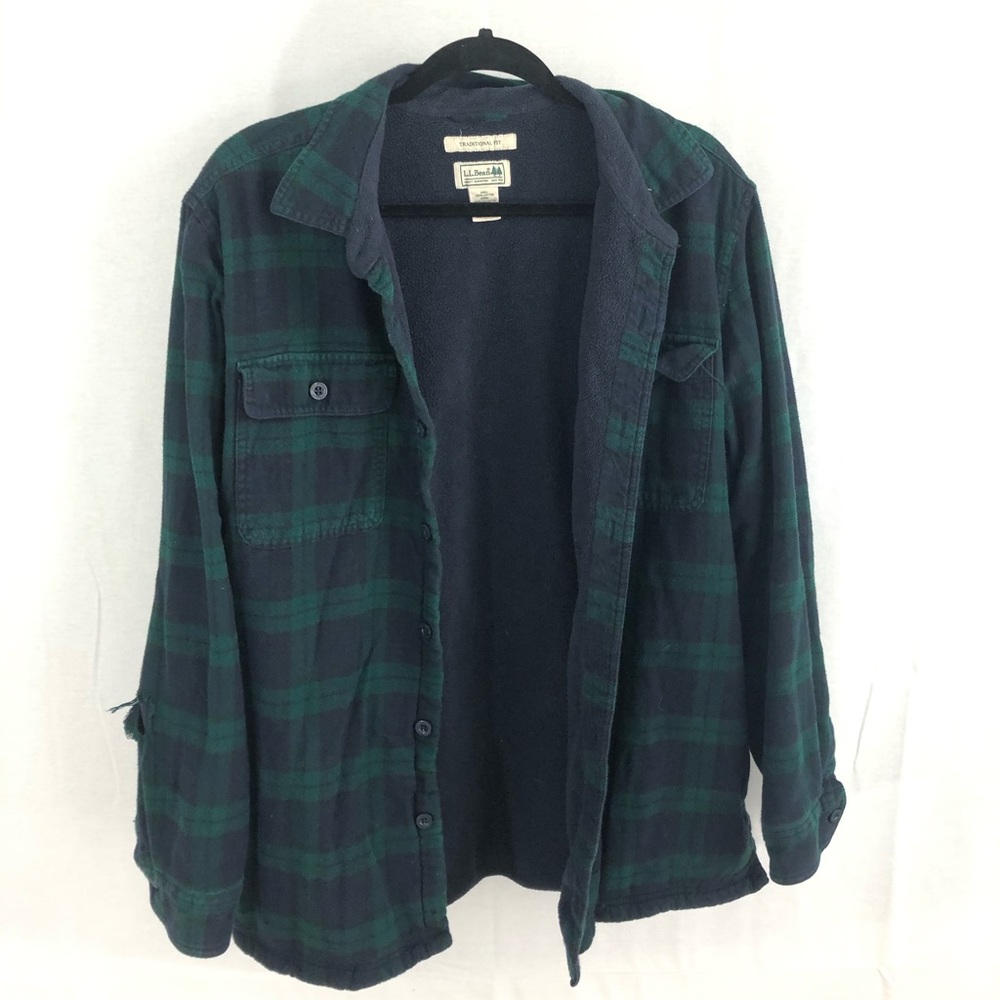 L.L. Bean Thick Plaid Fleece